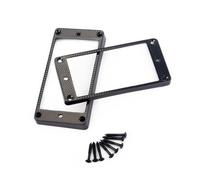 BESTonZON 2pezzi Humbucker Pickup Per Chitarra Elettrica in Metallo Base Piatta Anello Di Montaggio Accessorio Per Strumento Musicale Colore Nero