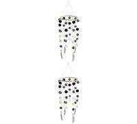 BESTonZON 2pezzi Pendenti Decorativi Palla Di Pelo Decorazione Da Parete Chic Per Soggiorno e Camera Ornamento Per Ambienti Bohemien Nordico Ed Per Matrimoni Feste e Compleanni Disponibili