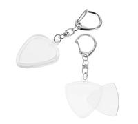 BESTonZON 2pezzi Porta Plettri Per Chitarra in Scatola Porta Plettri Trasparente Espositore Compatto Contenitore Portatile Portachiavi Per Chitarra