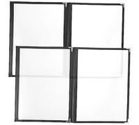 BESTonZON 2pezzi Portamenù Trasparente Pvc Per Ristoranti e Copertina Menu Resistente Facile Da Conservare e Trasportare Confezione Pratica Per Prezzi e Ricette Design Elegante e Leggero
