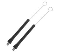 BESTonZON 2pezzi Spazzola per Batteria Bacchetta Retrattile per Strumenti Percussione Filo per Batteria per Migliorare la Resa Sonora