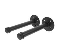 BESTonZON 2pezzi Staffa Angolare Staffe Per Mensole in Ferro Supporto Pesante Per Mensole Galleggianti Da Parete Reggimensole Muro Per Cucina Officina Bagno
