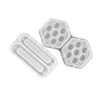 BESTonZON 2pezzi Stampi in Silicone Esagonali Per Scatola Dadi in Resina Contenitori Te Per Giochi Da Tavolo e Decorazioni Casa Facili Da Pulire e Smontare