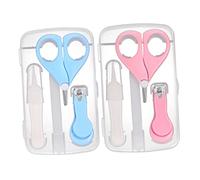 BESTonZON 2sets Manicure Per Forbicine e Limette Kit Per La Unghie Dei Accessori Sicuri e Pratici Per Genitori Due Colori