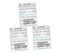 BESTonZON 3 Fogli adesivi chiave del pianoforte adesivi per tastiera musicale lettere adesive per tastiera Adesivi per pianoforte Sticker per piano digitale accessori per strumenti film