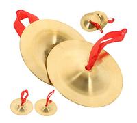 BESTonZON 3 Paia Cembali che sbattono dito danzante mini strumento a percussione percussioni percussioni per cembalo per piatti per piatti da dito rame Golden