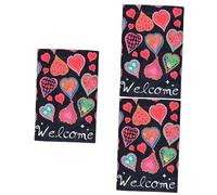 BESTonZON 3 Pezzi Love Garden Hanging Band bandiera da giardino rustico decorazione della bandiera del giardino bandiera di benvenuto bandiera del giardino delle vacanze lino