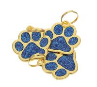 BESTonZON 3 pezzi Medagliette Cane Gatto in Lega di Zinco Resistente Targhetta Personalizzabile Incisione Testo e Numero Ciondolo Anti-smarrimento per Cani Gatti e Piccoli Animali Blu