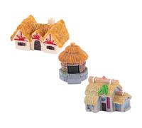 BESTonZON 3 Pezzi Miniature Resin Houses Retro Style Small Cottage For Micro Garden Decor Rustic Farmhouse Design For Desktop Fairy Garden Terrarium Accessories