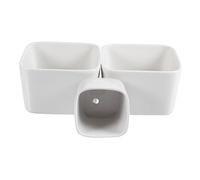BESTonZON 3 pezzi Vasetti Quadrati in da Dipingere Contenitori per Piante Fioriere per Decorazione Casa e Ufficio