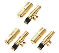 BESTonZON 3 Pz bocchino per sassofono strumento musicale the sound sassofono principiante legatura del sassofono bocchino in metallo per sassofono bocchino in metallo per sax Golden