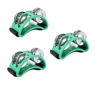 BESTonZON 3 Pz campanellini del piede strumento musicale plasil pedale del tamburello strumenti musicali per adulti accessori jingle bells a percussione ai piedi tamburello per i piedi polso