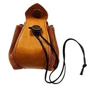 BESTonZON 3 Pz Custodia Per Dadi Tazza Cintura Caso Di Dadi Gioco Spillo Borse Cosmetiche Vassoio Dei Duffle Organizer Per Riporre i Giocattoli Pipistrello Coulisse Moneta Asse Brown Pu