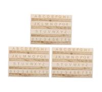 BESTonZON 3 Pz Lavagna Con Alfabeto Braille Scheda Con Numeri Alfabetici Braille Strumenti Didattici Braille Lavagna Per L'apprendimento Dell'alfabeto Strumento Braille Di Legno