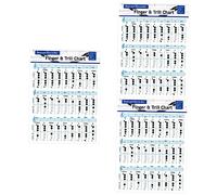 BESTonZON 3 Pz manifesto grafico flauto dolce poster grafico ukalalee Bassi Flauto Esercizi clarinetti tabelle di del clarinetto o a verticale