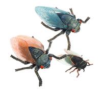 BESTonZON 3 Pz Modello Di Insetto Imitazione Della Cicala Cicale Finte Giocattolo Cognitivo Per Insetti Figure Animali Realistiche Figurina Artigianale Statuina Di Cicala Addominali