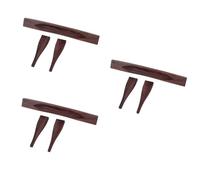 BESTonZON 3 Pz ponte per chitarra archtop basso ponte per chitarra go105 v salterio martellato gitar per in palissandro classico Componente Accessori sella Bambù