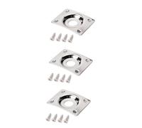 BESTonZON 3 Pz Presa Jack Per Chitarra Piastra Jack in Metallo Accessori Per Chitarra Presa Per Di Uscita Della Del Cavo Della Quadrato Scheda