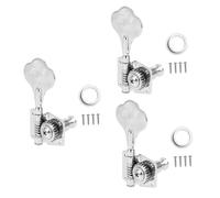 BESTonZON 3 Set Accordatori Per Basso Elettrico Ciondoli Per Unghie Vecchio Accordatore Per Basso Le Teste Della Macchina Aprono L'ingranaggio Chitarra Manico Di Prugna Piastra in Acciaio A3