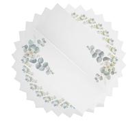 BESTonZON 30 Buste in Carta Kraft Trasparente Motivo a Foglie 18X13 CM per Inviti di Nozze Biglietti D’Invito e Compleanno Autosigillanti per Feste Matrimoni e Progetti Scolastici