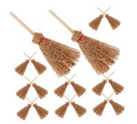 BESTonZON 30 Pezzi Mini Scope in Miniatura per Casa delle Bambole Accessori Artigianali Leggeri e Trasportabili per Decorazioni Fatte Mano Scopa Strega per Giardini Fatati e Progetti DIY