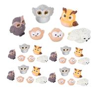 BESTonZON 30 Pezzi Miniature Resin Owl Figurines Cute Mini Animal Statues For Fairy Garden Succulent Pot Terrarium And DIY Micro Landscape Decor