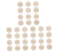 BESTonZON 36pezzi Carte Commemorative Per La Crescita Del Legno Di Biglietti Per Festeggiare Traguardi Del Per Foto Di Mesi e Occasioni Speciali