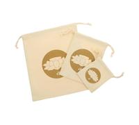 BESTonZON 3pezzi Borsa Per Ciotole Tibetane e Lino Con Chiusura Strappo Meditazione e Regali Zen