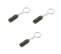 BESTonZON 3pezzi Mini Armonica Toni Con Collana Per Ragazzo Ragazza Design Portatile Nero Divertente Strumento Musicale Per Giocare e Imparare
