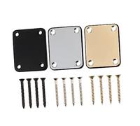 BESTonZON 3pezzi Piastra per Manico Chitarra Piastra di Montaggio Posteriore per Giunto Manico Sostitutiva per Rotta o Usurata Realizzata in Lega