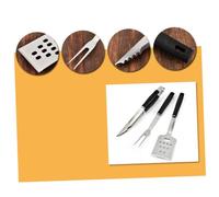 BESTonZON 3pezzi Pinza Forchettone e in Per Barbecue Set Utensili Inclusi in Borsa Oxford Per Barbecue All e Utilizzo Quotidiano