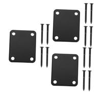 BESTonZON 3sets Piastra Per Giunto Del Manico Della Chitarra Elettrica Piastra Di Metallo Resistente Con Viti Accessorio Per Chitarra e Basso Facile Da Installare e Portatile