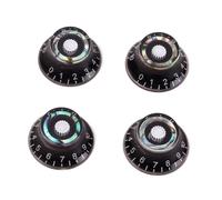 BESTonZON 4 Coperchi Delle Manopole Di Controllo Manopole Della Chitarra Di Controllo Del Volume e Del Pedale Della Chitarra e Nere e Per Nere Black