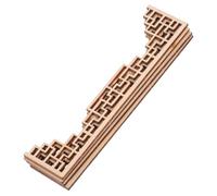 BESTonZON 4 Miniature Wood Onlays For Chinese Architecture Models Unfinished Wooden Beam Appliques For Diy Dollhouse Table Accessories