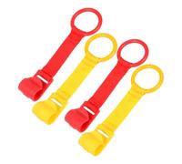 BESTonZON 4 Pezzi Anelli Da Tirare Per Ragazzo Ragazza Per Lettino e Recinto Per Ragazzo in Plastica e Tessuto Per Imparare a Stare in Piedi e Migliorare La Coordinazione