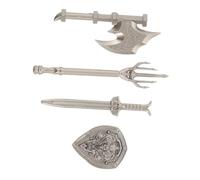 BESTonZON 4 Pezzi Di Accessori Da Allenamento Mini Figure Dell'Esercito Blocchi Da Costruzione Cavaliere Kit Fai Da Te Scudo Medievale Bomboniere Oggetti Di Scena