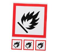 BESTonZON 4 Pezzi Etichette Antincendio per Bidoni Della Spazzatura Adesivi Resistenti Intemperie per Aree Pubbliche Promuovono La Sicurezza e Lavviso Pericolo