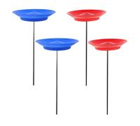 BESTonZON 4 Piatti da con Bacchette Accessori per Giocolieri Giocattoli per Feste e Spettacoli Circus per Sviluppare Abilità Ed Esterno