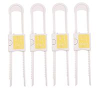 BESTonZON 4 Pz Serratura Dell'armadio Sicurezza Chiavistelli Piccoli Protettori Cassetti Chiavistello Chiusure a Prova Di Prove Porta Serrature Presa Cucina Kit Pp Bianca