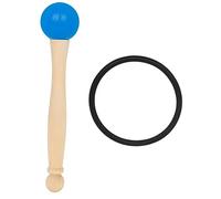 BESTonZON 4 Set Ciotola Di Cristallo Mazze Da Ciotola Ciotole Cantanti Bacchette Per Campane Tibetane Bacchette Sonore Anello Di Gomma Della Ciotola Buddista Nepal Martello Di Gomma Di Legno
