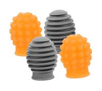 BESTonZON 4pezzi Coperchi Silicone Per Bacchette Da Batteria Punte Smorzatrici Per Pratica Per Batteristi Con Punte Gialle e Grigie Per Esercitazioni Silenziose