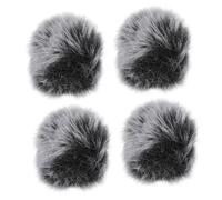 BESTonZON 4pezzi Copertura Pelosa Per Microfono Protezione Sicura in Pelliccia Sintetica Adatta Per Registrazioni Riunioni Palchi e Uffici