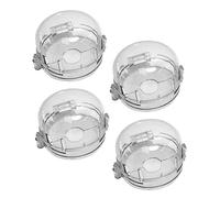 BESTonZON 4pezzi Coprimanopole Per Cucina Di Protezione Per Pomelli Gas Facile Installazione e Sicurezza Per Gas e Cucine Design Trasparente e Resistente Protegge Da Accensioni Accidentali e