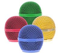 BESTonZON 4pezzi Testine di Rete per Microfono in Metallo Ricambio per Copertura Microfono Funzione di Protezione e Aspetto Estetico per Uso Professionale