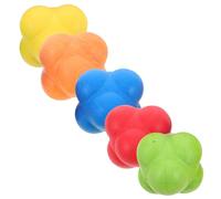 BESTonZON 5 palline per l'allenamento della velocità di reazione: palline di gomma esagonali per migliorare agilità e riflessi - Allenatore di coordinazione occhio-mano per migliorare la