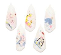 BESTonZON 5 Pezzi Mussole di Cotone per Ragazzo Ragazza Salviette Morbide e Riutilizzabili, Lavabili, Adatte per Viso e Corpo, per Cambio Rapido fuori Casa