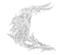 BESTonZON 50 Pezzi Ciondoli a Forma di Piume Vintage Strass Pendenti Angelo Custode Leggeri per Gioielli Fai da Te Accessori per Collane Bracciali e Decorazioni Natalizie