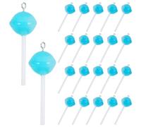 BESTonZON 50 Pezzi Portachiavi Lecca-Lecca Ciondoli per Unghie Dolci Ciondoli Gioielli Lecca-Lecca Ciondoli Lecca-Lecca in Mini Lecca Lecca Giocattolo Caramelle Fascino Borsa Appesa Resina