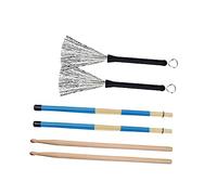 BESTonZON 5a Bacchette Per Batteria Nere in Acero Accessorio Leggero Per Batteria Set Di Bacchette Con Borsa Portatile Per Musicisti Jazz