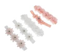 BESTonZON 5pezzi Fascia per Capelli per Bambina Fiori e Perline Decorative Elastiche e Comode per Acconciare i Capelli dei Ragazzo Ragazza Ragazza alle Feste